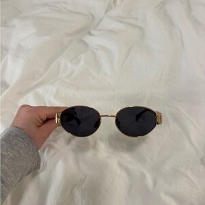 Celine Black and Gold Sunglasses